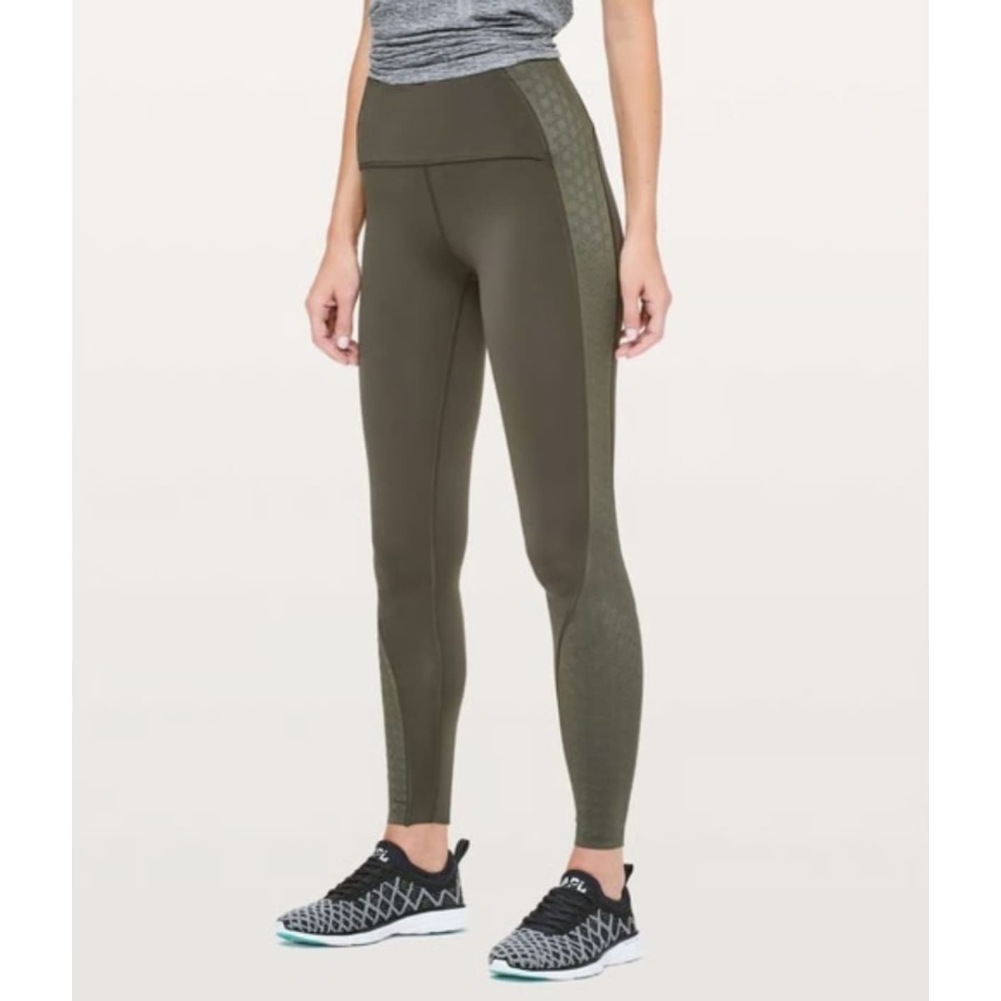 Lululemon Strength & Sweat Tight 28" - Dark Olive - Size 4 - W5BCYS - Thumbnail 2