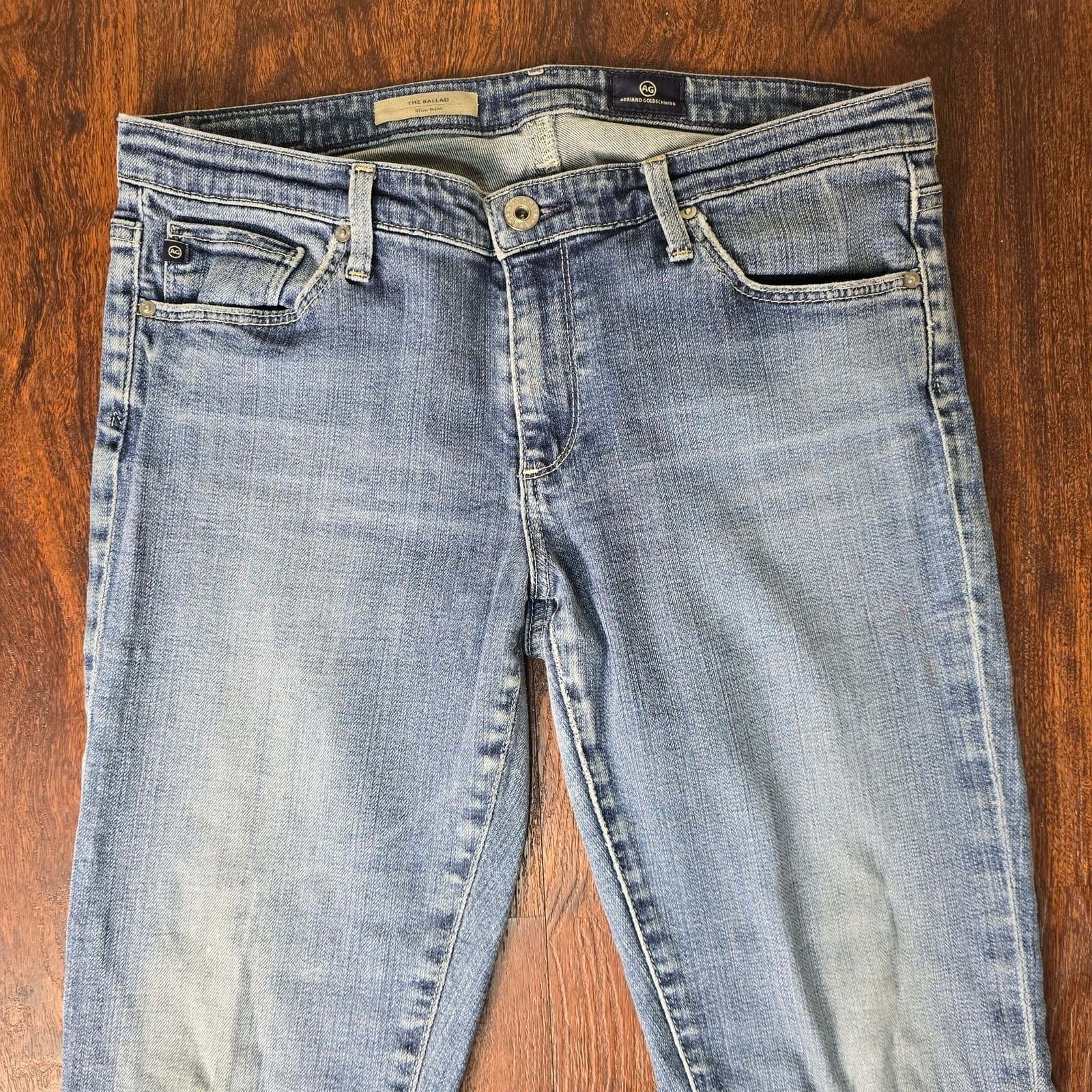 AG Jeans The Ballad Low-Rise Slim Boot Jeans - 30R - Thumbnail 2