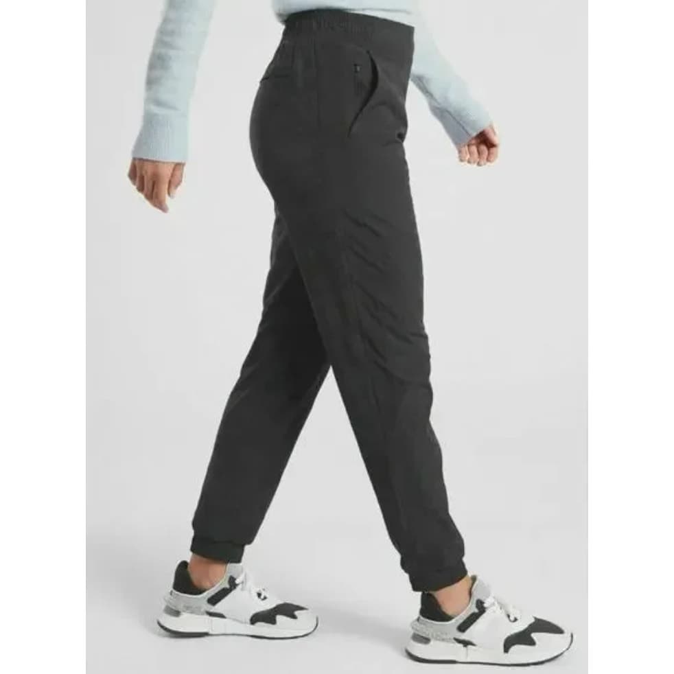 Athleta Lined Brooklyn Camo Jogger - Black - Size 10 - 631615 - Thumbnail 3