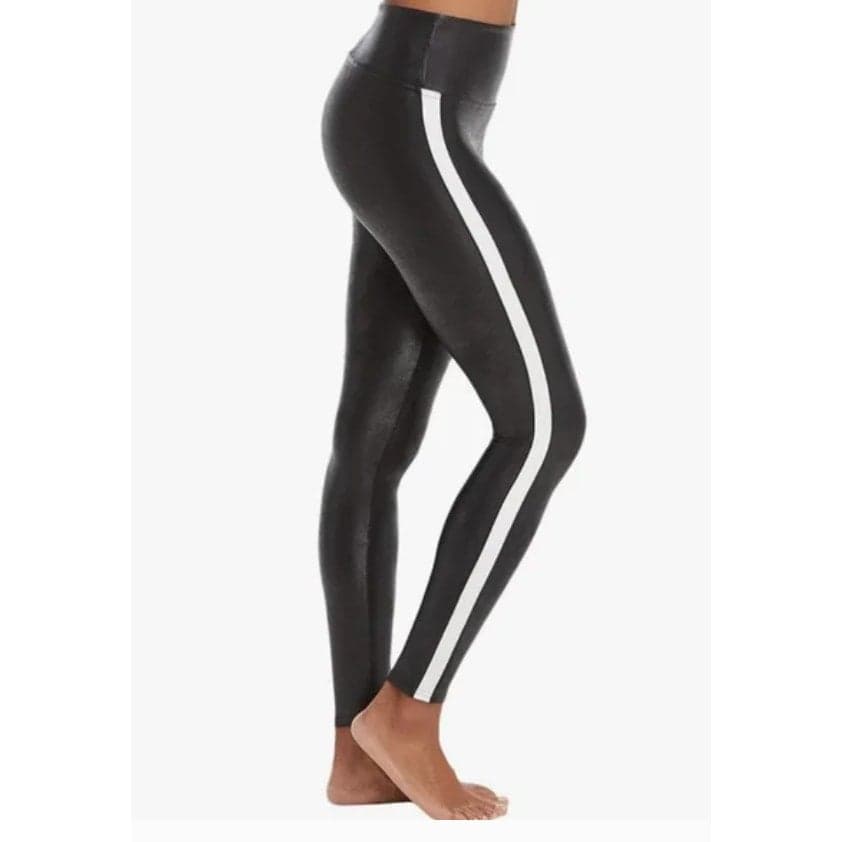 SPANX NWT Faux Leather Side Stripe Legging, Small - Thumbnail 3