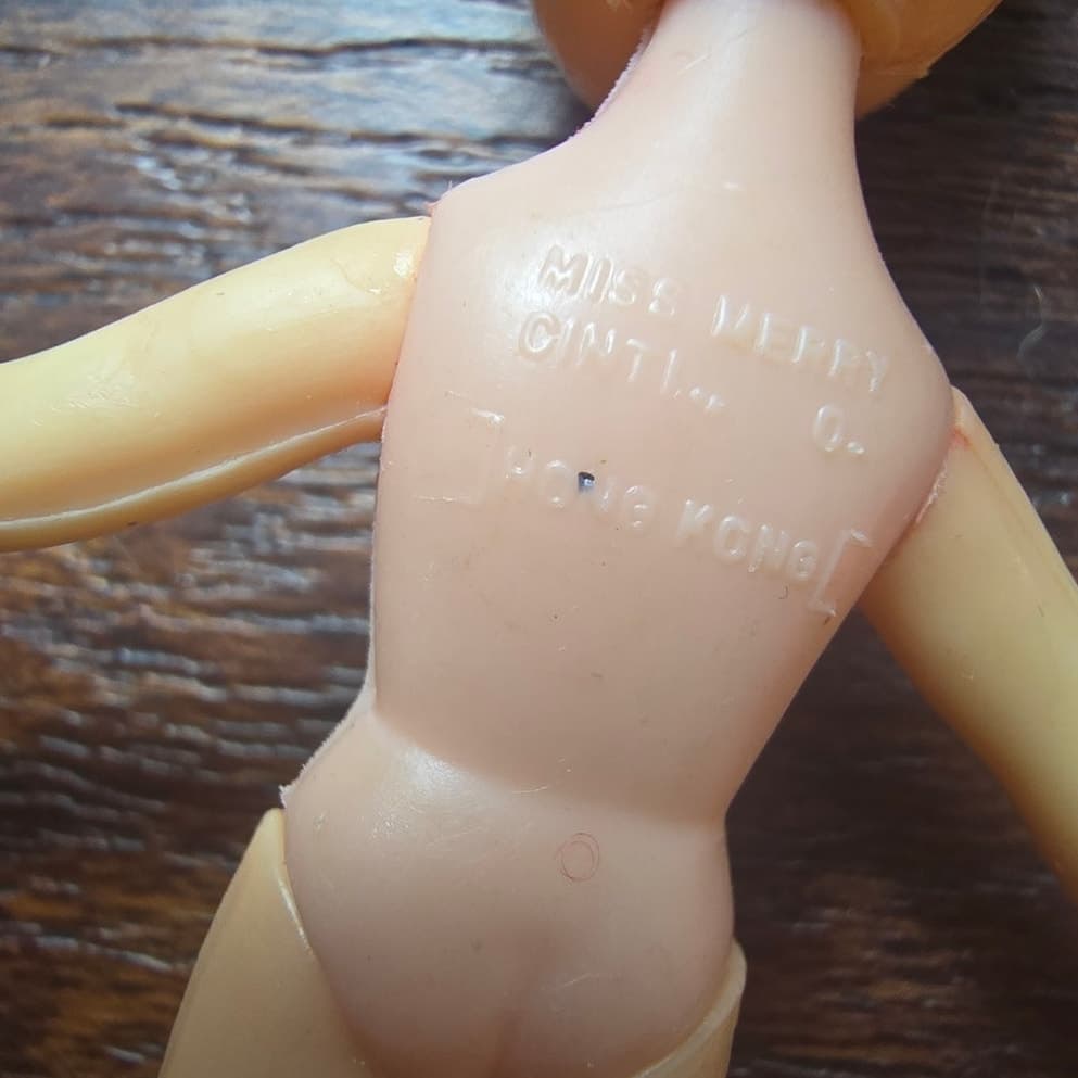 Vintage 1960's 4" Miss Merry Fully Articulated Doll + Dress - Thumbnail 5