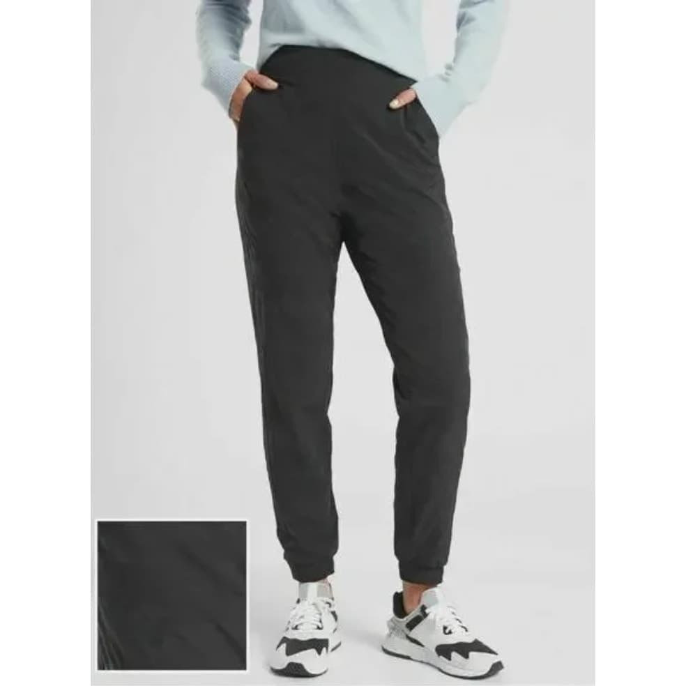 Athleta Lined Brooklyn Camo Jogger - Black - Size 10 - 631615 - Thumbnail 2