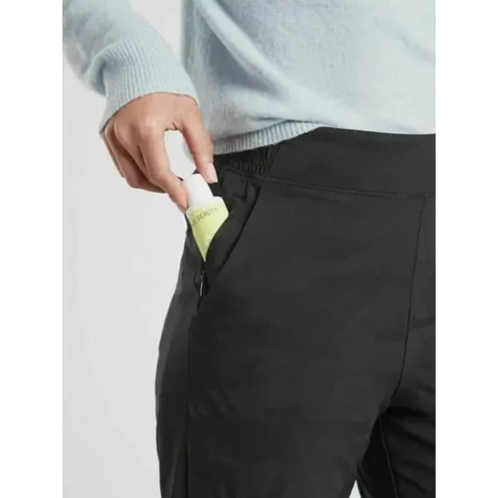 Athleta Lined Brooklyn Camo Jogger - Black - Size 10 - 631615 - Thumbnail 4