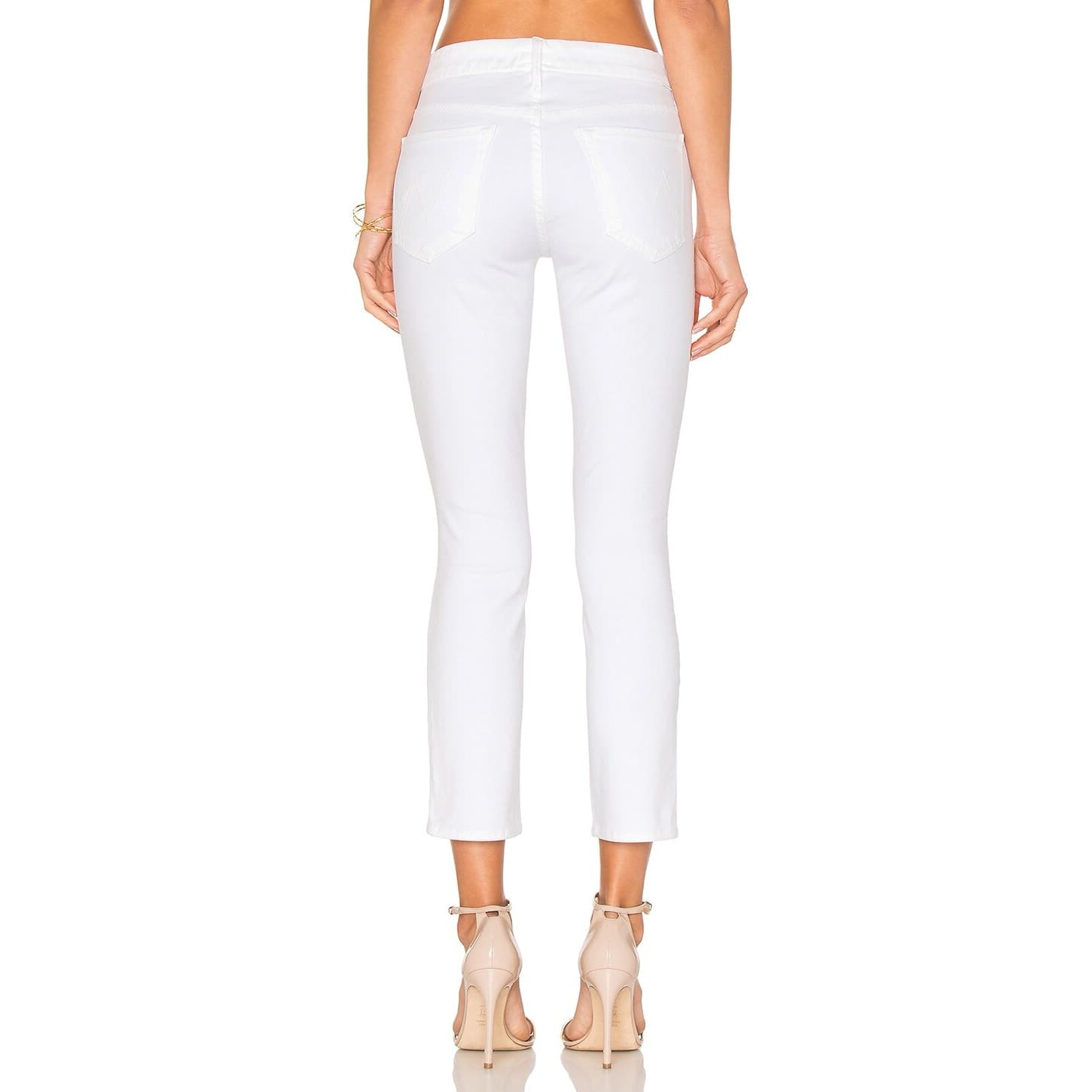 Mother Denim The Looker Crop Jeans in Glass Slipper White, Size 26 - Thumbnail 3