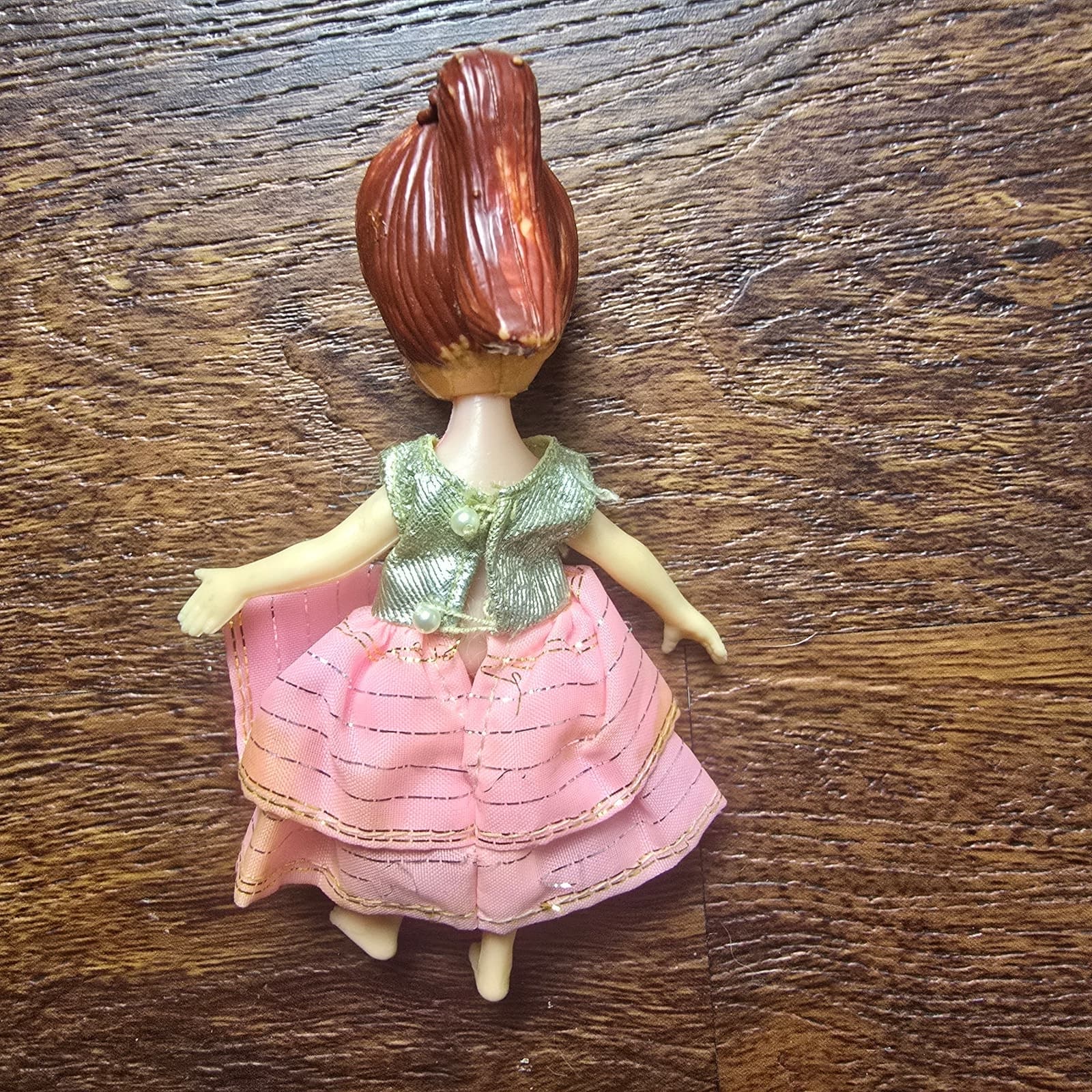 Vintage 1960's 4" Miss Merry Fully Articulated Doll + Dress - Thumbnail 2