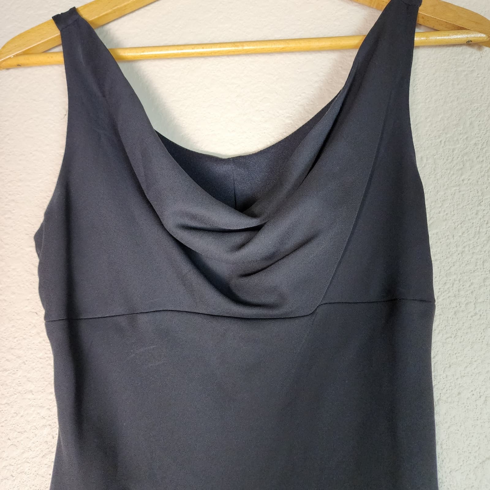 Jodi Kristopher 90s Y2K Vintage Knee Length Cowl Neck Sleeveless Peek A Boo Lace - Thumbnail 4