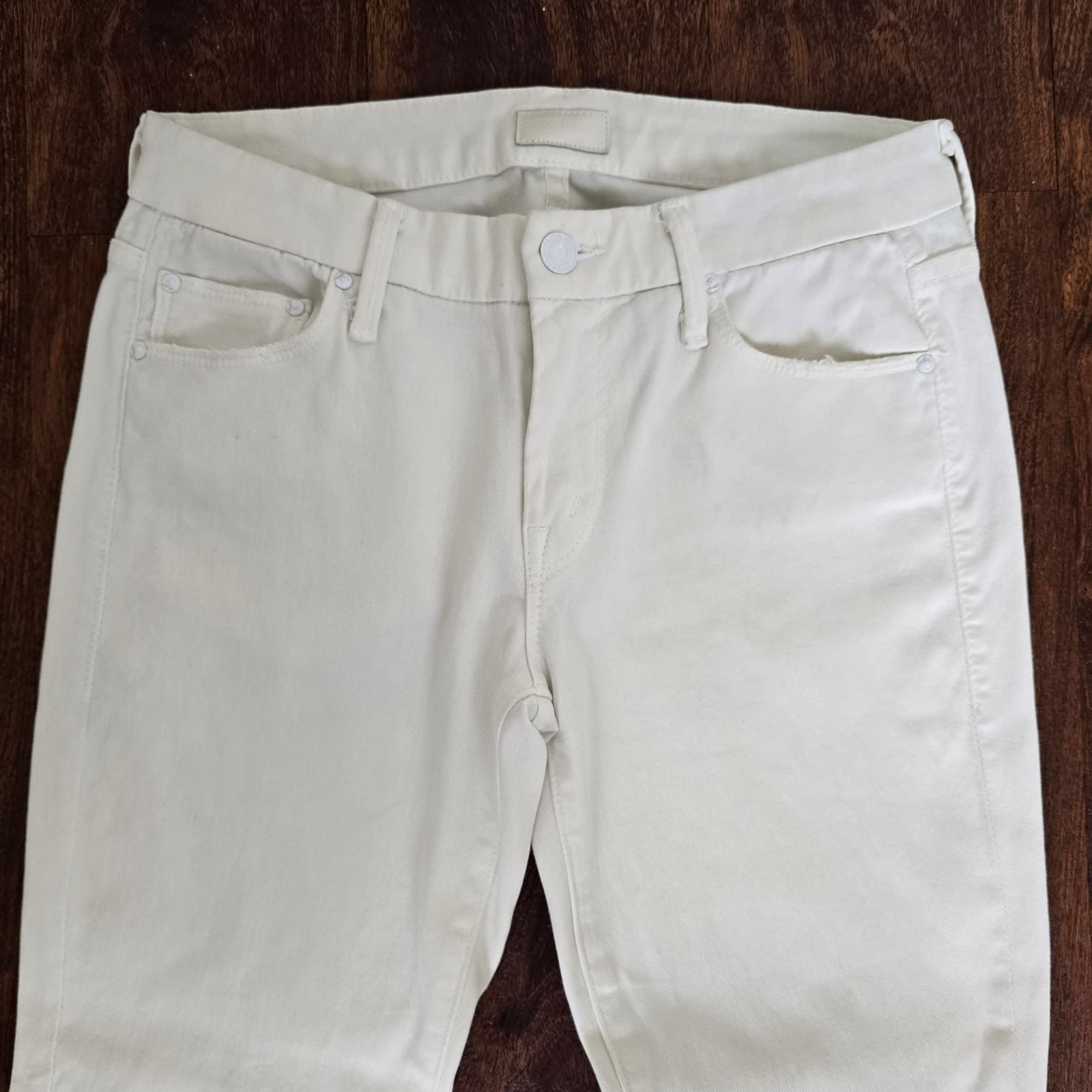 Mother Denim The Looker Crop Jeans in Glass Slipper White, Size 26 - Thumbnail 5