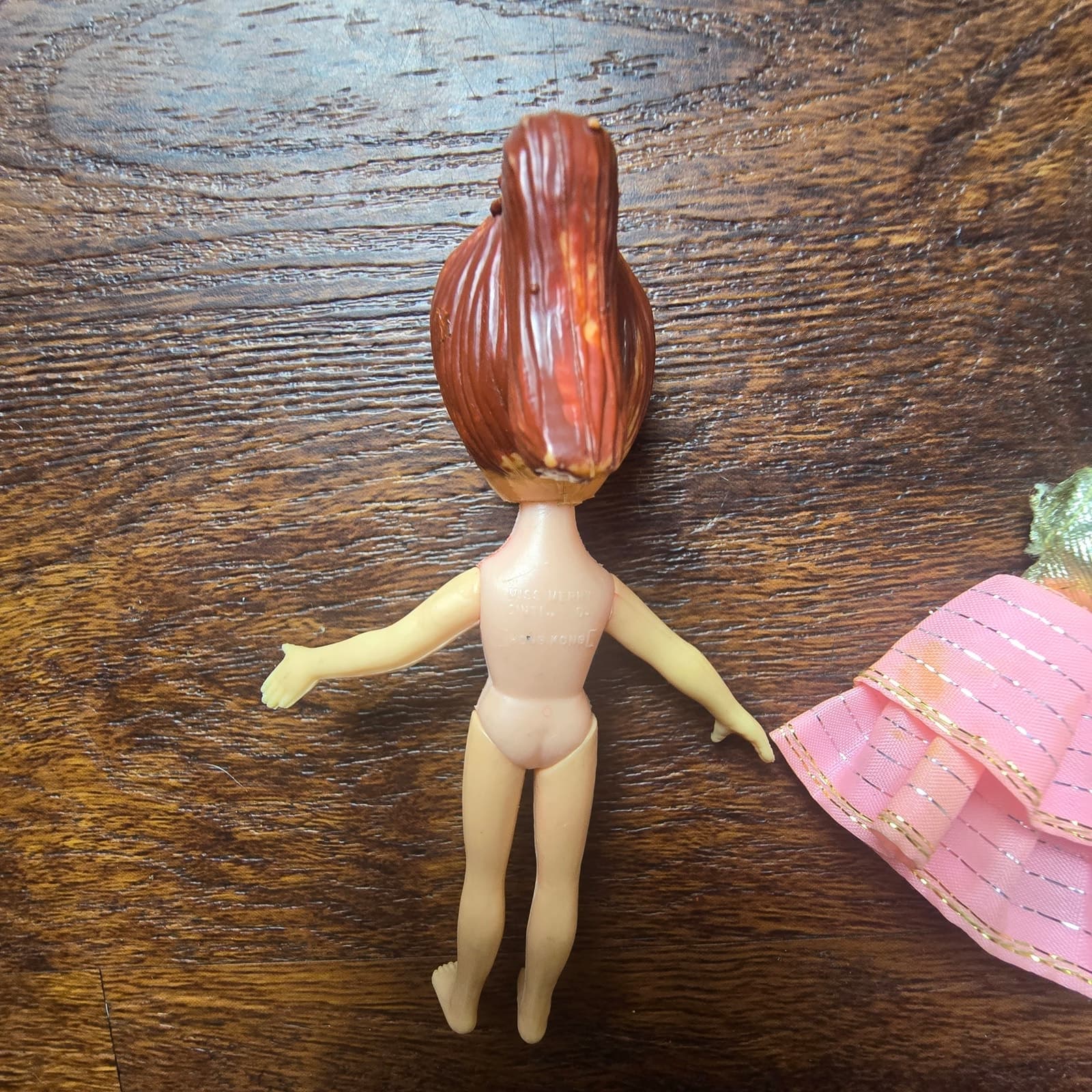 Vintage 1960's 4" Miss Merry Fully Articulated Doll + Dress - Thumbnail 4