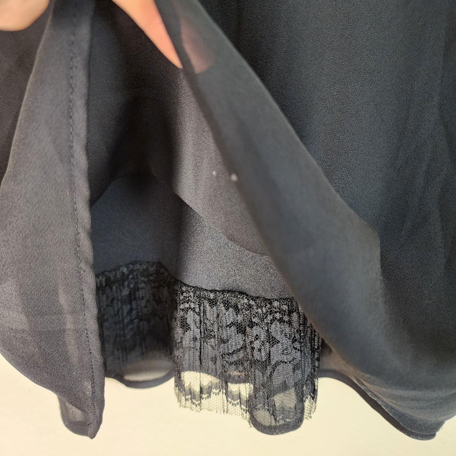 Jodi Kristopher 90s Y2K Vintage Knee Length Cowl Neck Sleeveless Peek A Boo Lace - Thumbnail 9