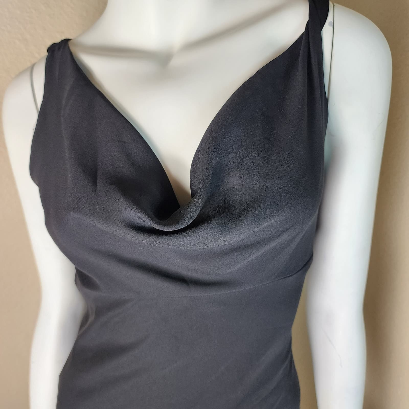 Jodi Kristopher 90s Y2K Vintage Knee Length Cowl Neck Sleeveless Peek A Boo Lace - Thumbnail 7