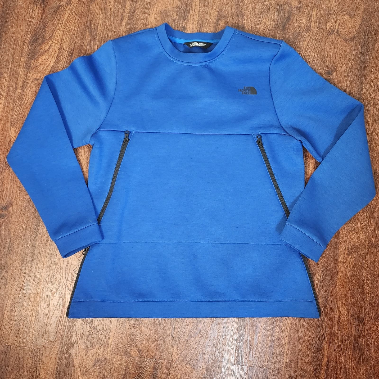 The North Face Rare HTF Men's Bayview Fleece Crew Sweater Zipper Pockets Medium - Image 1