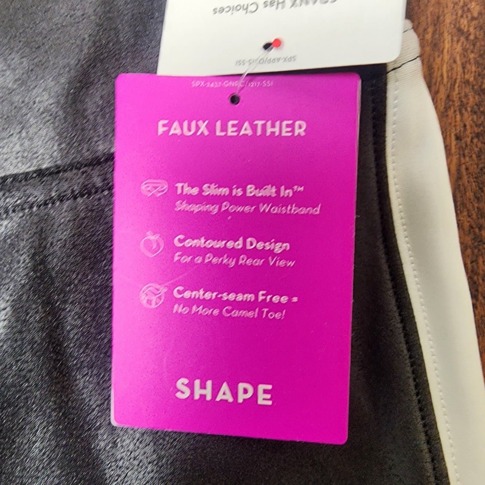 SPANX NWT Faux Leather Side Stripe Legging, Small - Thumbnail 8