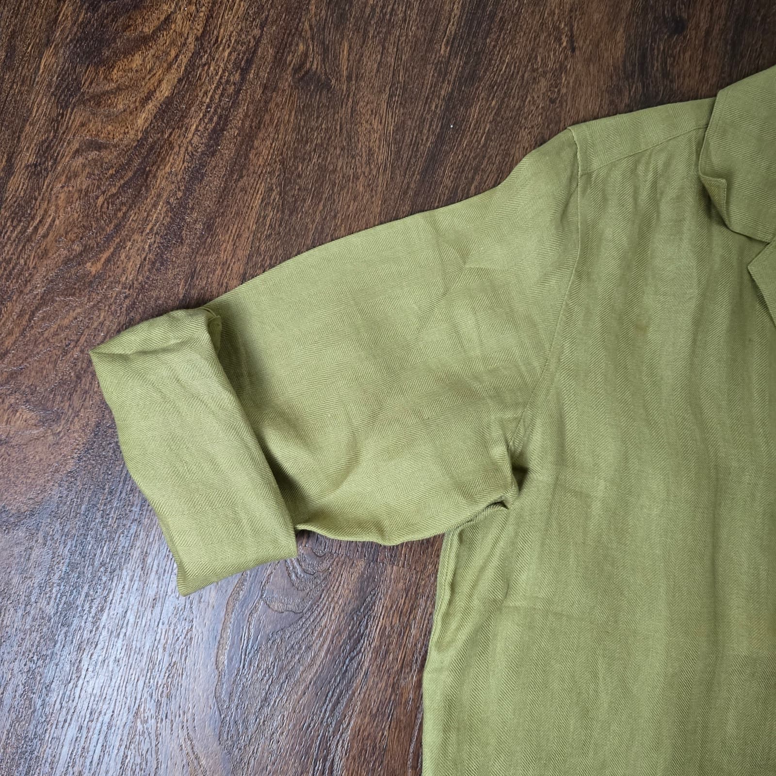 Lauren Ralph Lauren 100% Linen Brown Long Sleeve Button Down, Large - Thumbnail 6