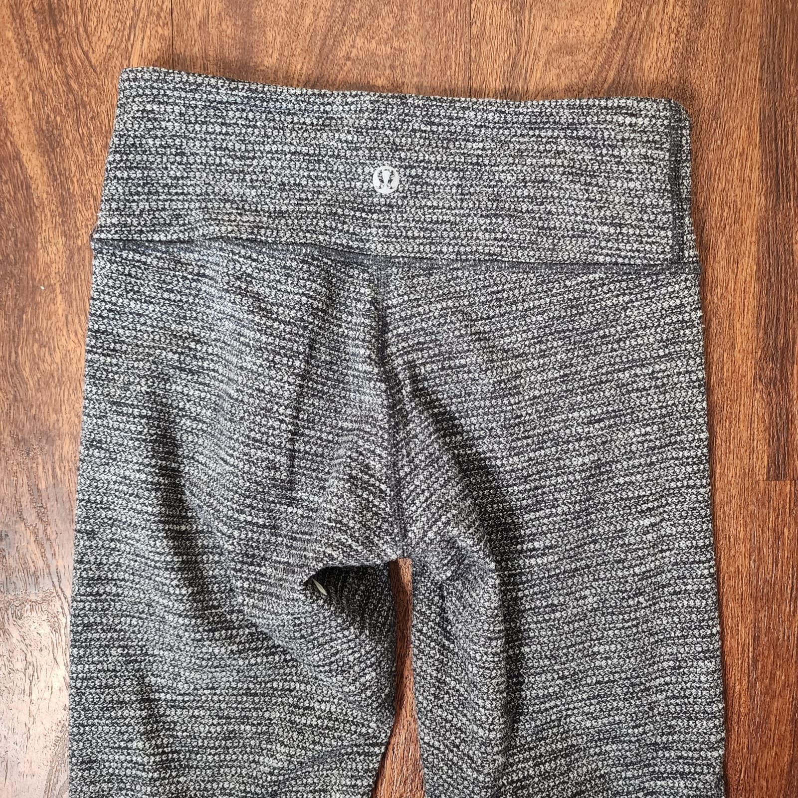 Lululemon Wunder Under Pant Hi-Rise Coco Pique Black White Style W5K55S Size 4 - Thumbnail 8