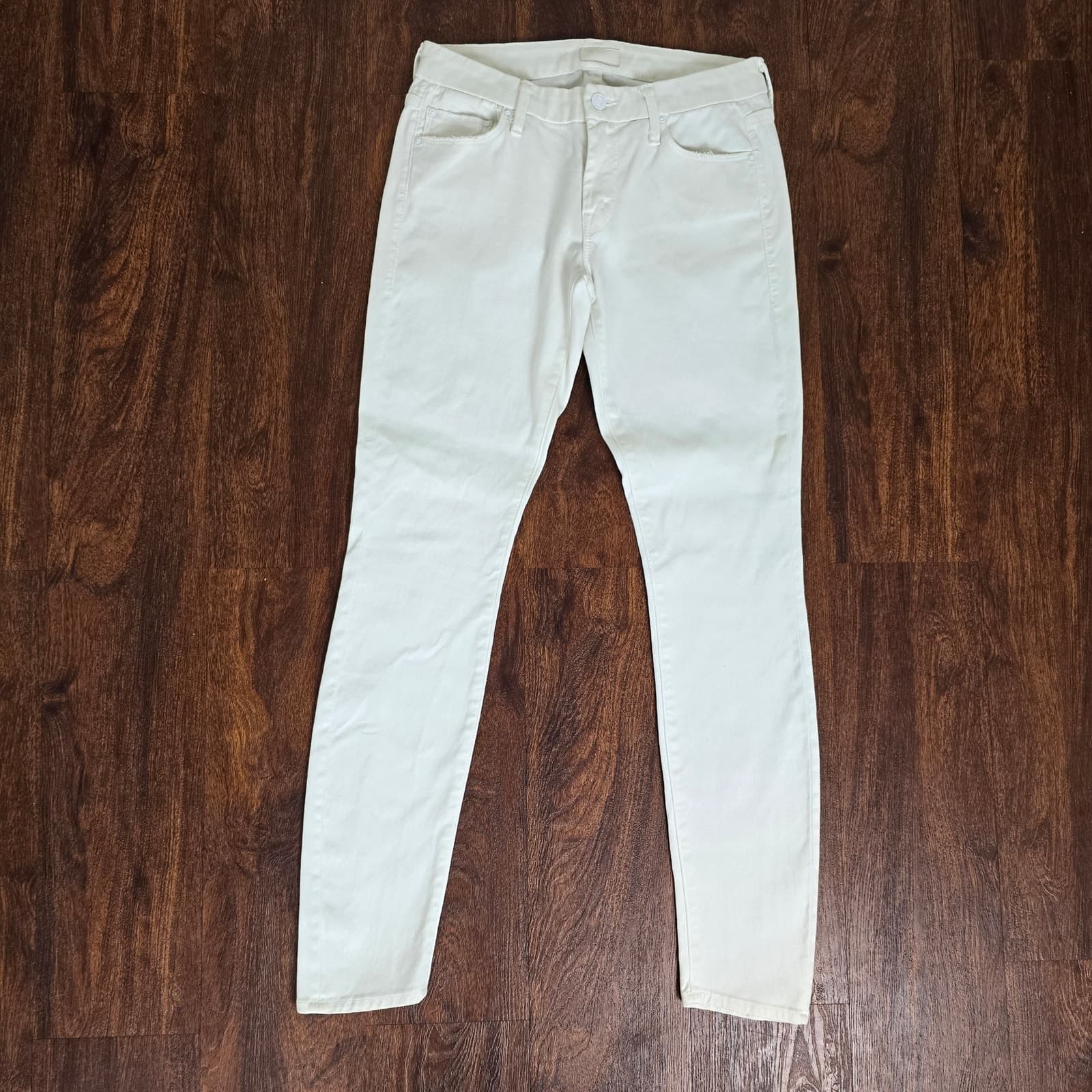 Mother Denim The Looker Crop Jeans in Glass Slipper White, Size 26 - Thumbnail 4