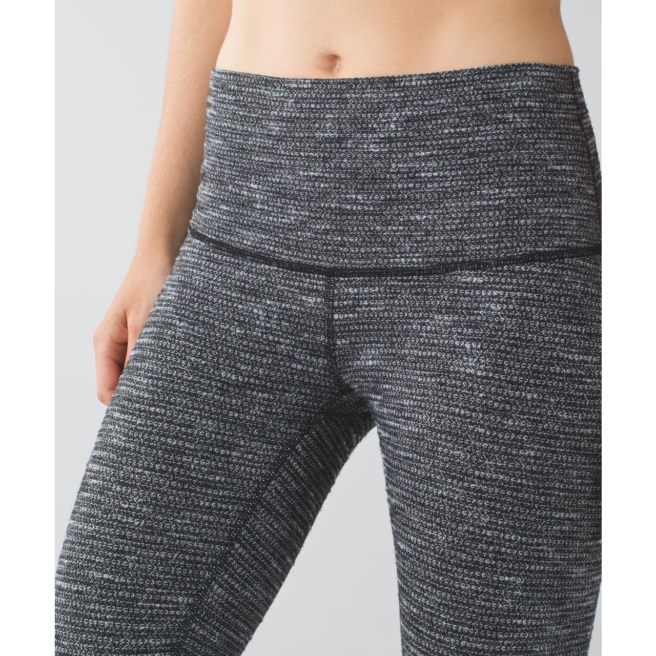 Lululemon Wunder Under Pant Hi-Rise Coco Pique Black White Style W5K55S Size 4 - Thumbnail 3
