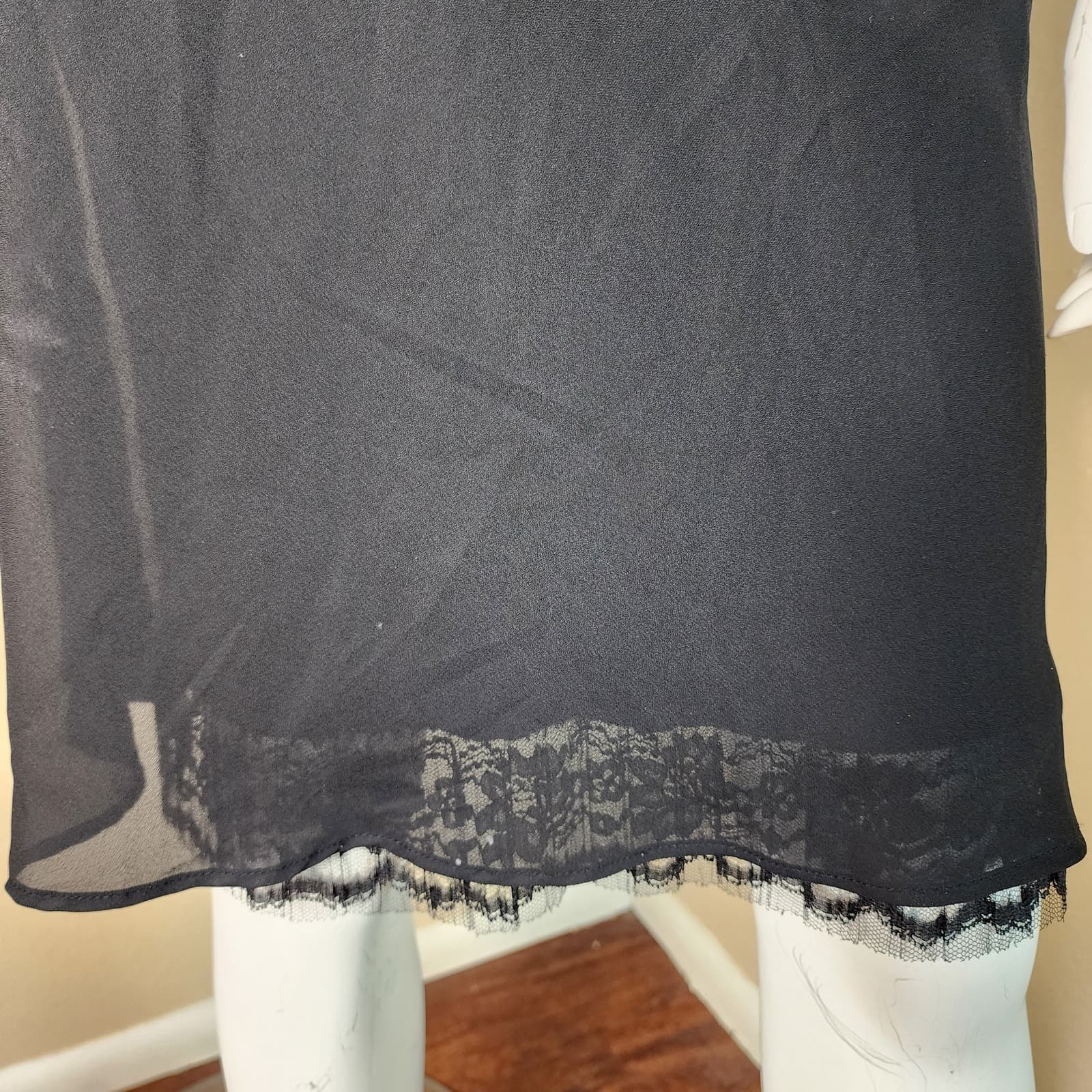 Jodi Kristopher 90s Y2K Vintage Knee Length Cowl Neck Sleeveless Peek A Boo Lace - Thumbnail 10