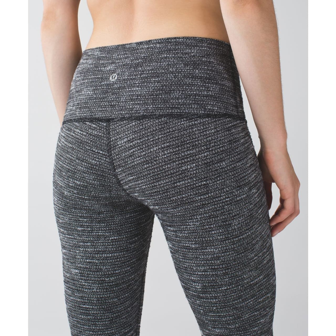 Lululemon Wunder Under Pant Hi-Rise Coco Pique Black White Style W5K55S Size 4 - Thumbnail 4