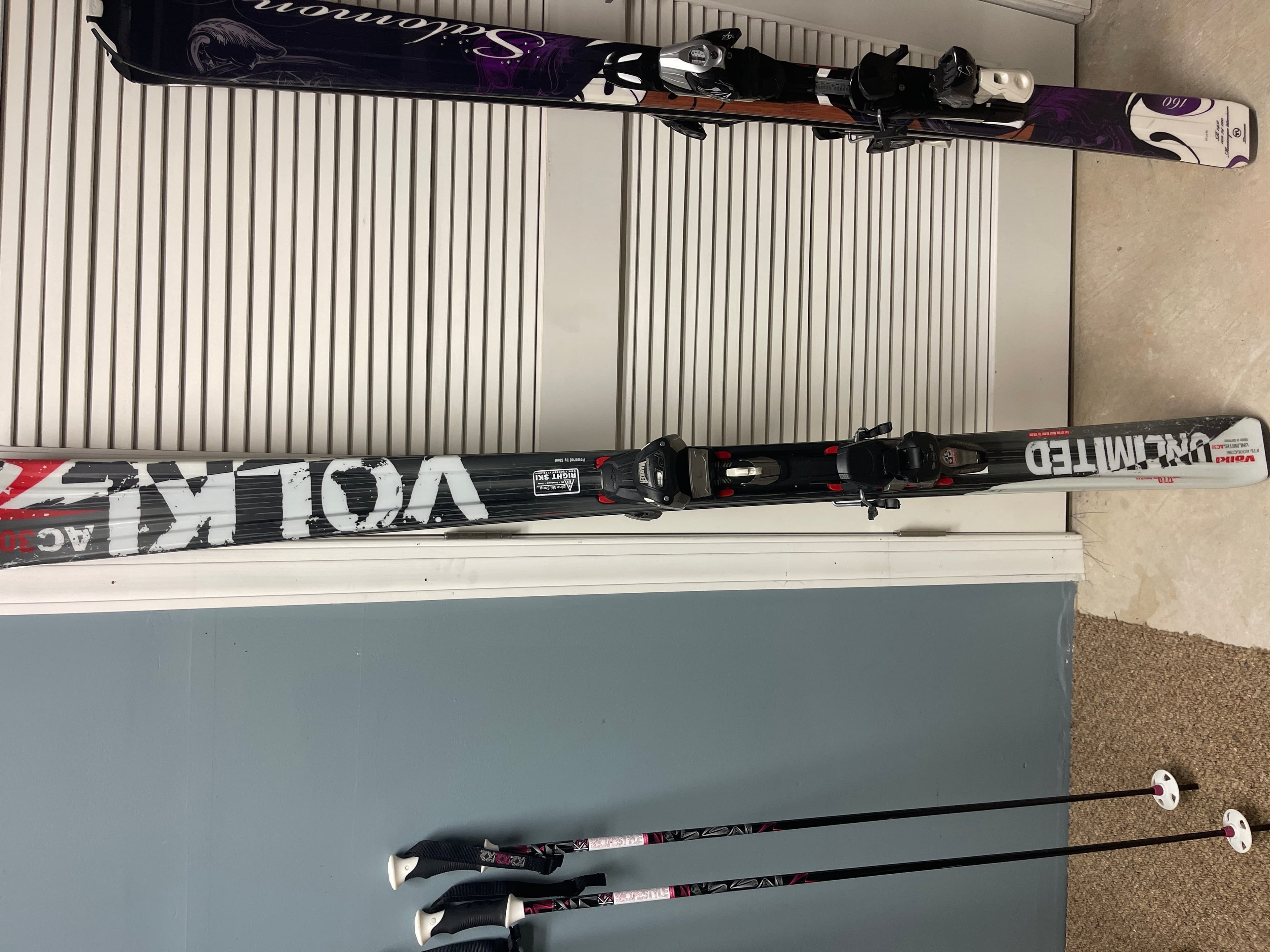 Volkl Unlimited AC30 alpine skis with Marker Motion bindings - Image 1