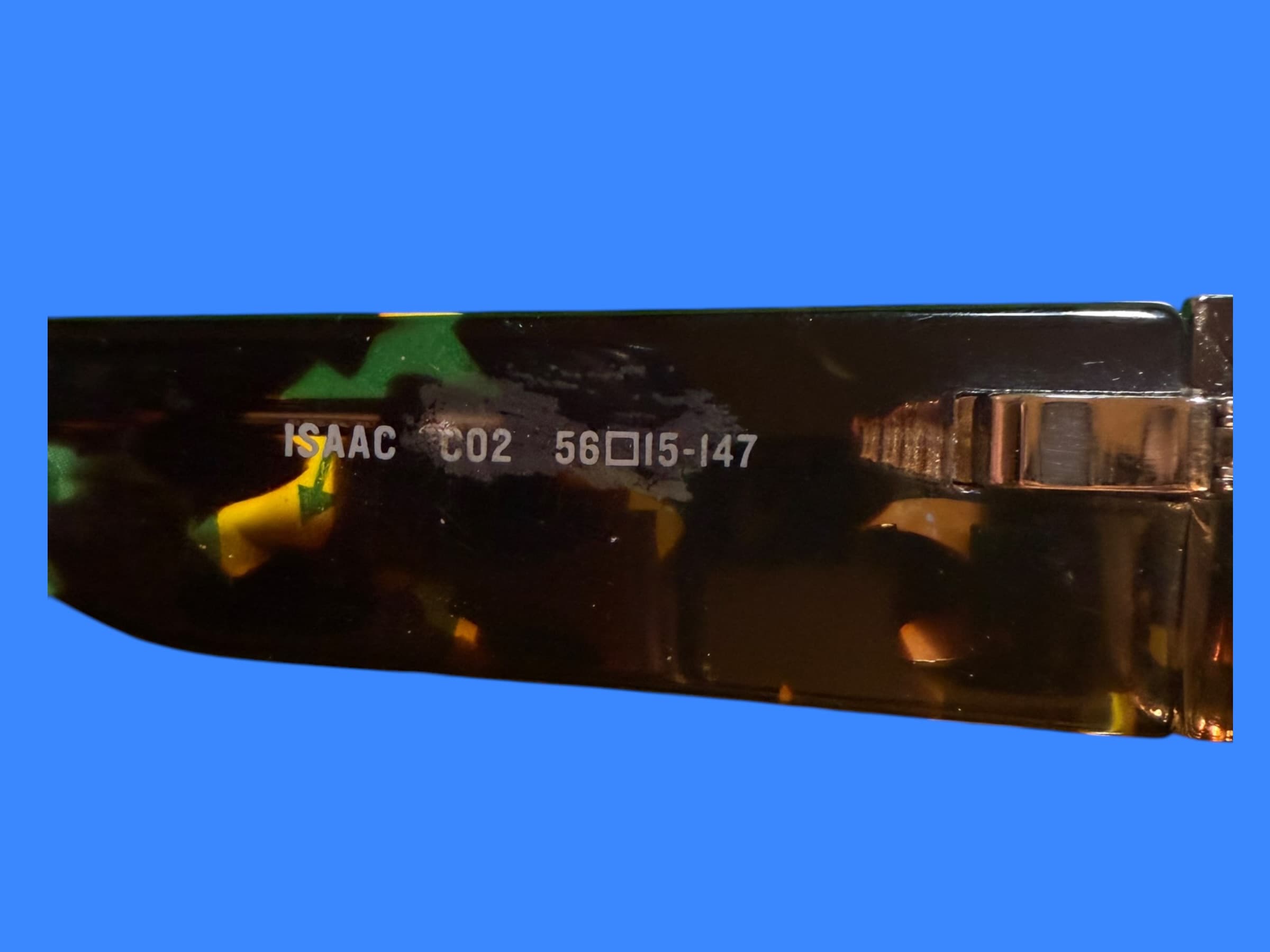 Champion Isaac Y2K Vintage Sunglasses Green Tortoise Shield Rectangular C02 - Thumbnail 6