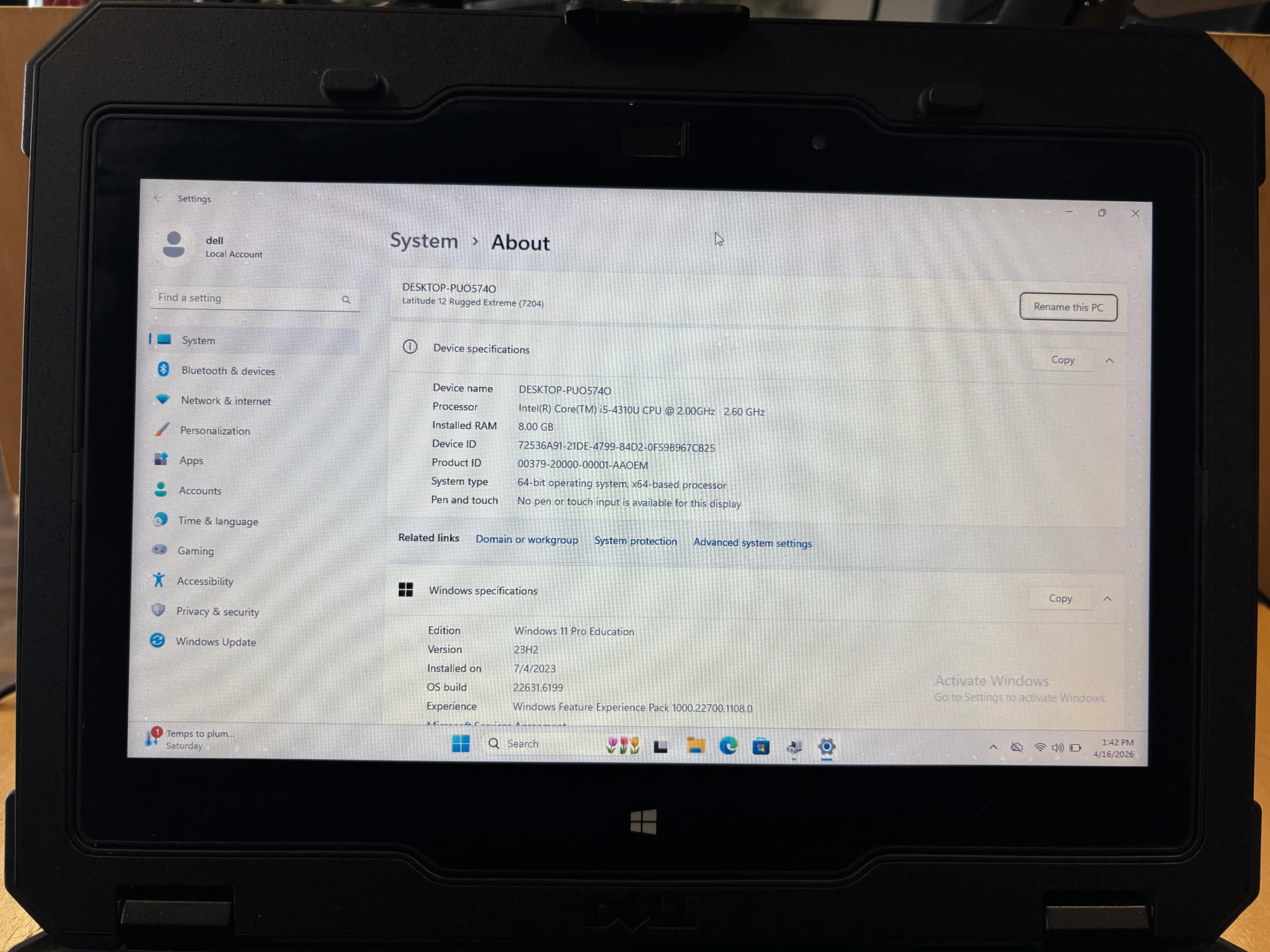 Dell Latitude 12 Rugged Extreme (7204) - Thumbnail 5