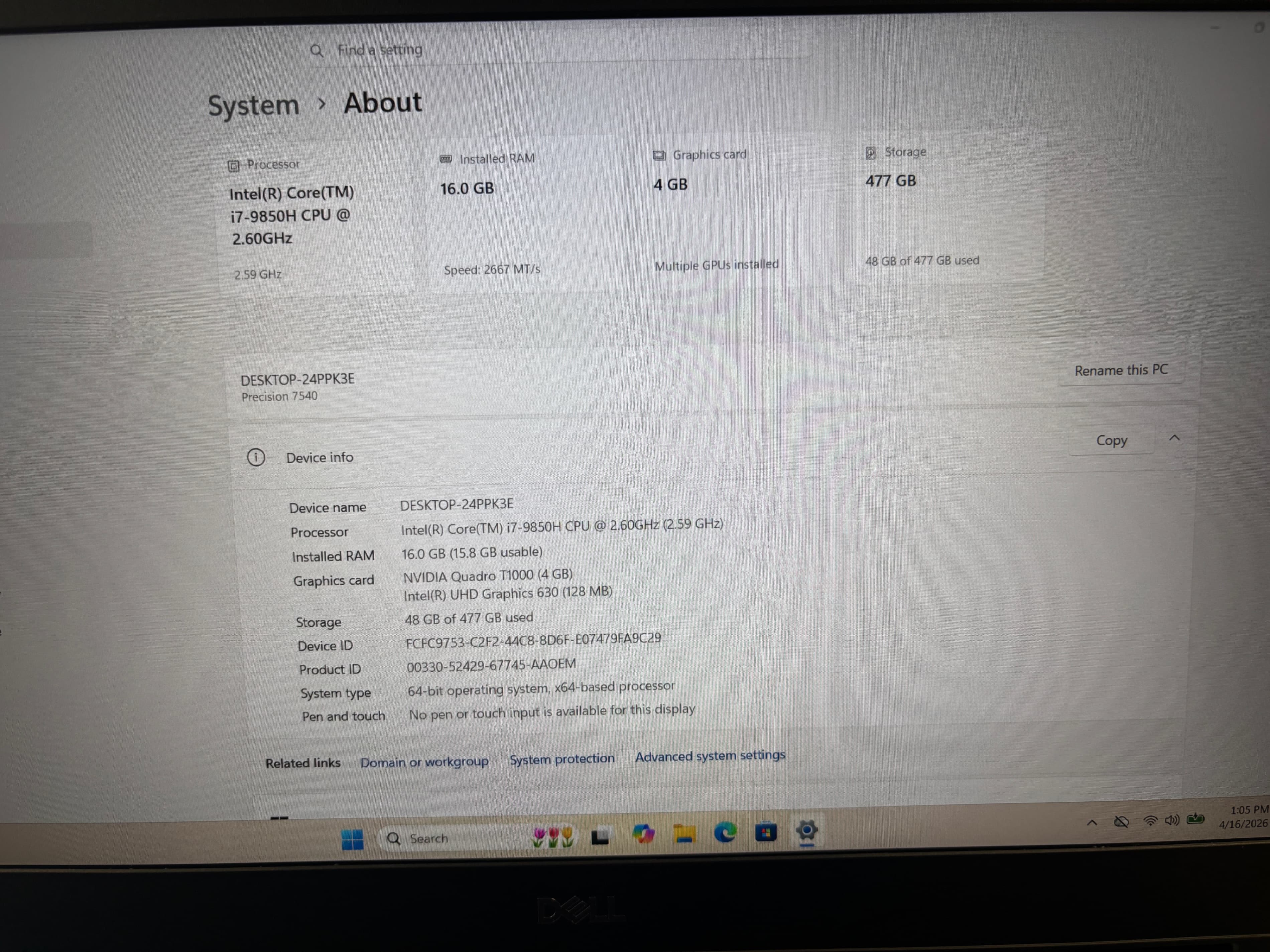 Dell Precision 7540 - Thumbnail 4