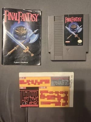 Final Fantasy (Nintendo NES 1990) CIB w/ Map & Manual CIB! Strategy Guide Also - Thumbnail 11