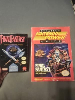 Final Fantasy (Nintendo NES 1990) CIB w/ Map & Manual CIB! Strategy Guide Also