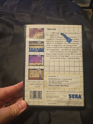 Shinobi - (Sega Master System, 1988) - NO MANUAL - Authentic - Tested - Thumbnail 2
