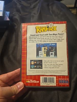 Rampage (Sega Master, 1989) Tested And Working - Thumbnail 2