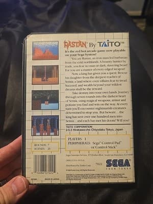 Rastan (Sega Master, 1988) Tested And Working Good Condition - Thumbnail 2