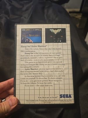 Hang-On & Astro Warrior: The Combo Cartridge (Sega Master, 1986) Tested Working - Thumbnail 2