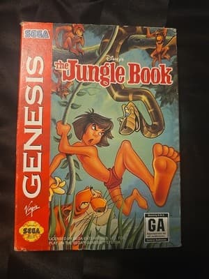 The Jungle Book (Sega Genesis, 1995) CIB Cardboard Box, Tested Working - Image 1