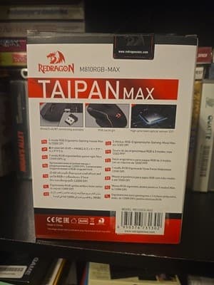 Redragon M810 MAX 3-Mode Wireless Gaming Mouse, 12000 DPI Black - Thumbnail 2