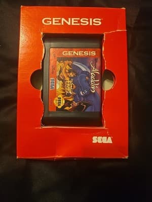 Disney's Aladdin (Sega Genesis, 1993) Tested Working Cardboard Box No Manual - Thumbnail 5