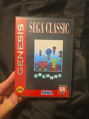 Columns (Sega Genesis, 1990) CIB TESTED AND WORKING - Image 1