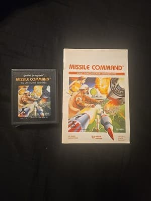 Missile Command (Atari 2600, 1981) Tested With Manual - Image 1