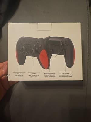Wireless RGB Controler For PS5, PC, Steam Deck. Black And Red Tested Working - Thumbnail 2