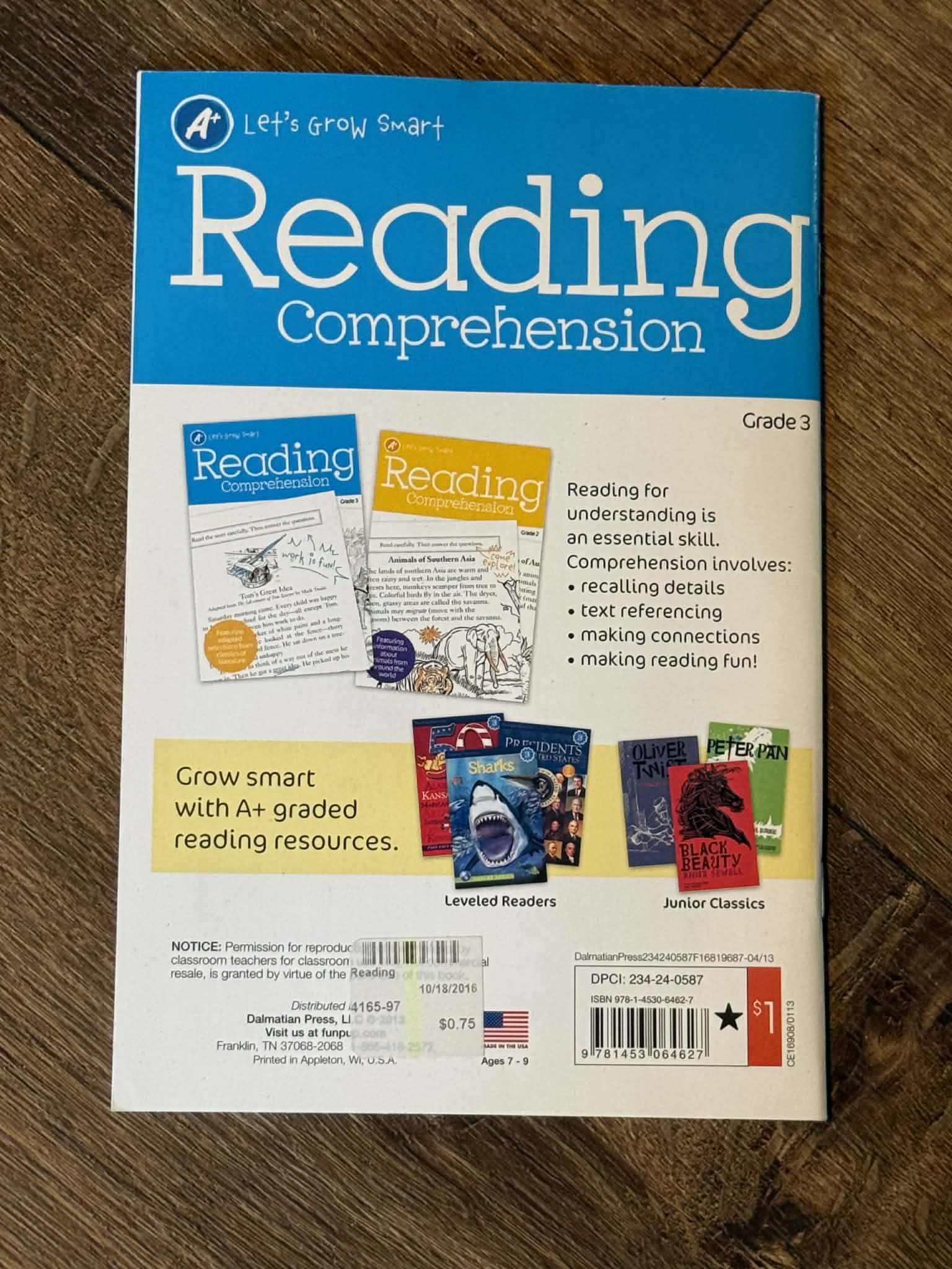 Reading Comprehension-Grade 3 (Let's Grow Smart)~Featuring Adapted Selections from Classics of Literature - Thumbnail 3