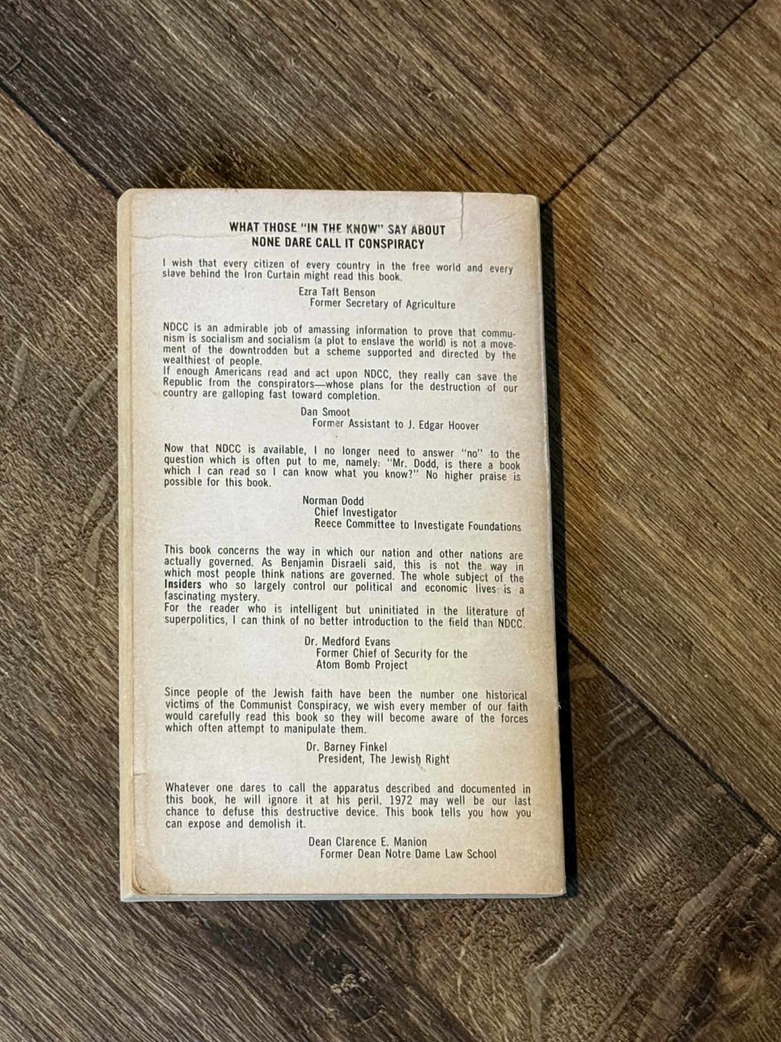 None Dare Call It Conspiracy by Gary Allen - Vintage Paperback - Thumbnail 3