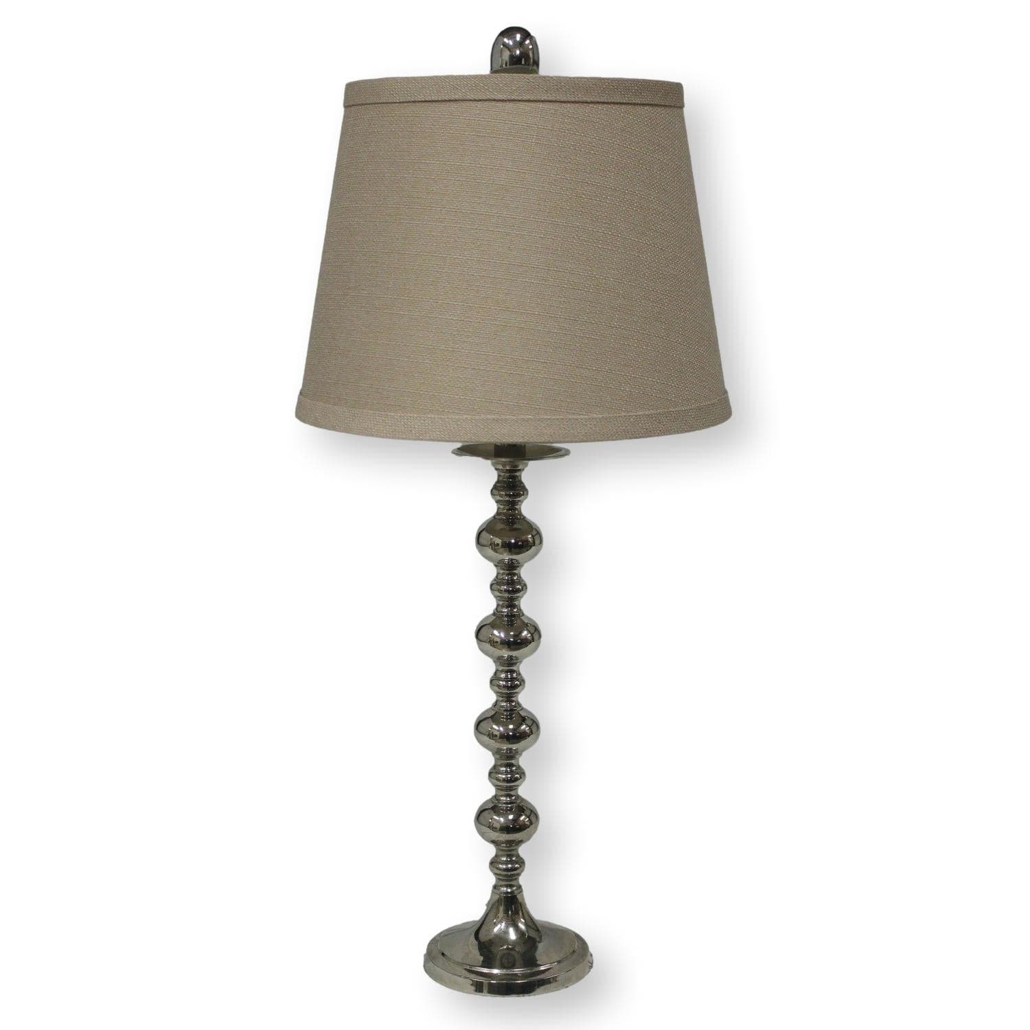 Stacked Chrome Ball Table Lamp - Image 1