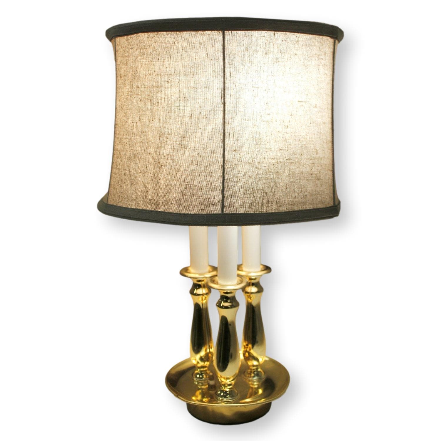 Alsy Brass Tri-Candle Desk Lamp - Thumbnail 2