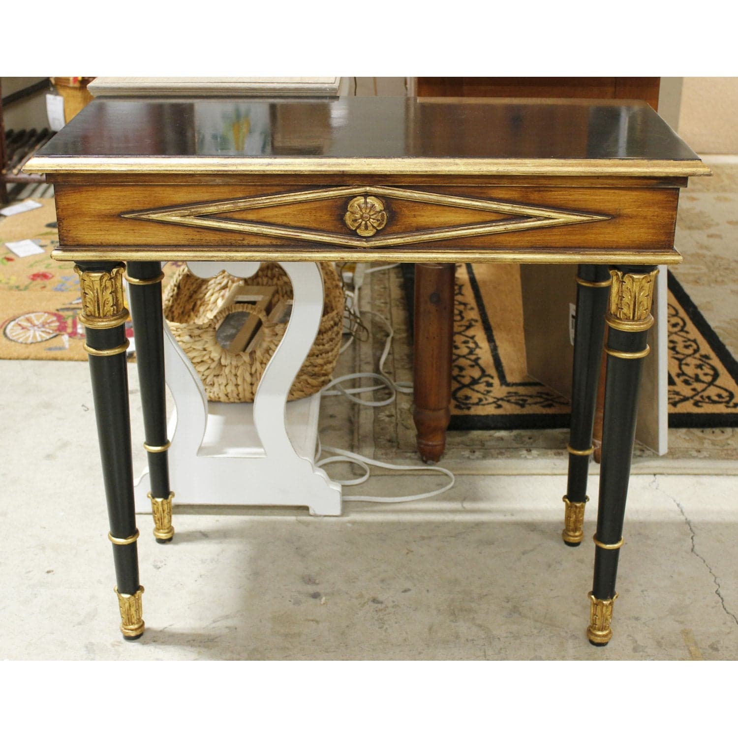 Black & Gold Console Table - Black & Gold - Thumbnail 2