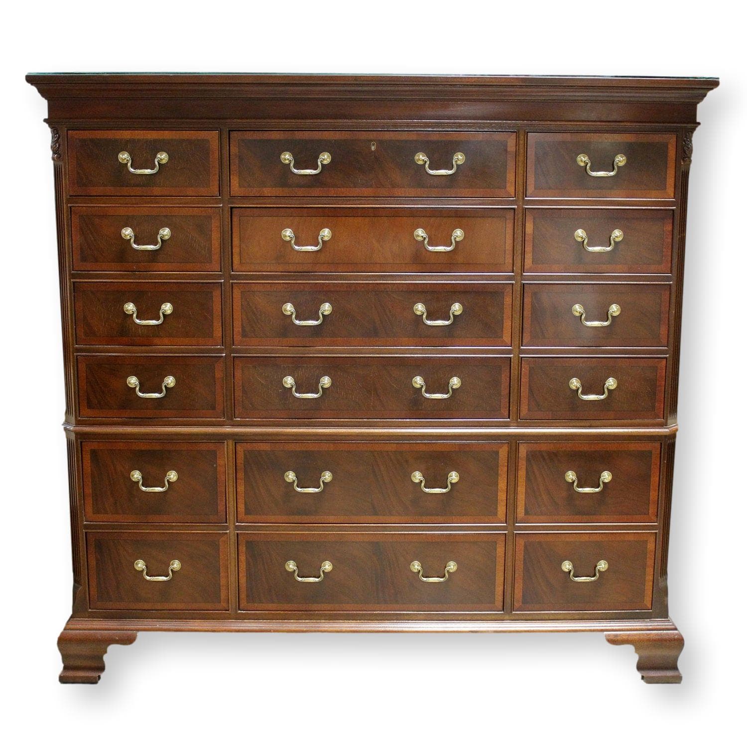 Ethan Allen 18 Drawer Dresser - Mahogany Finish - Image 1