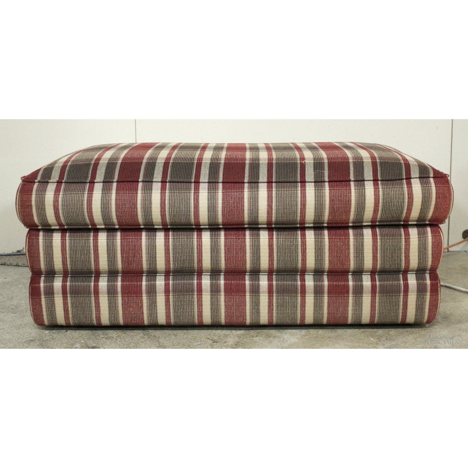 La-Z-Boy Upholstered Storage Ottoman - Red - Thumbnail 3