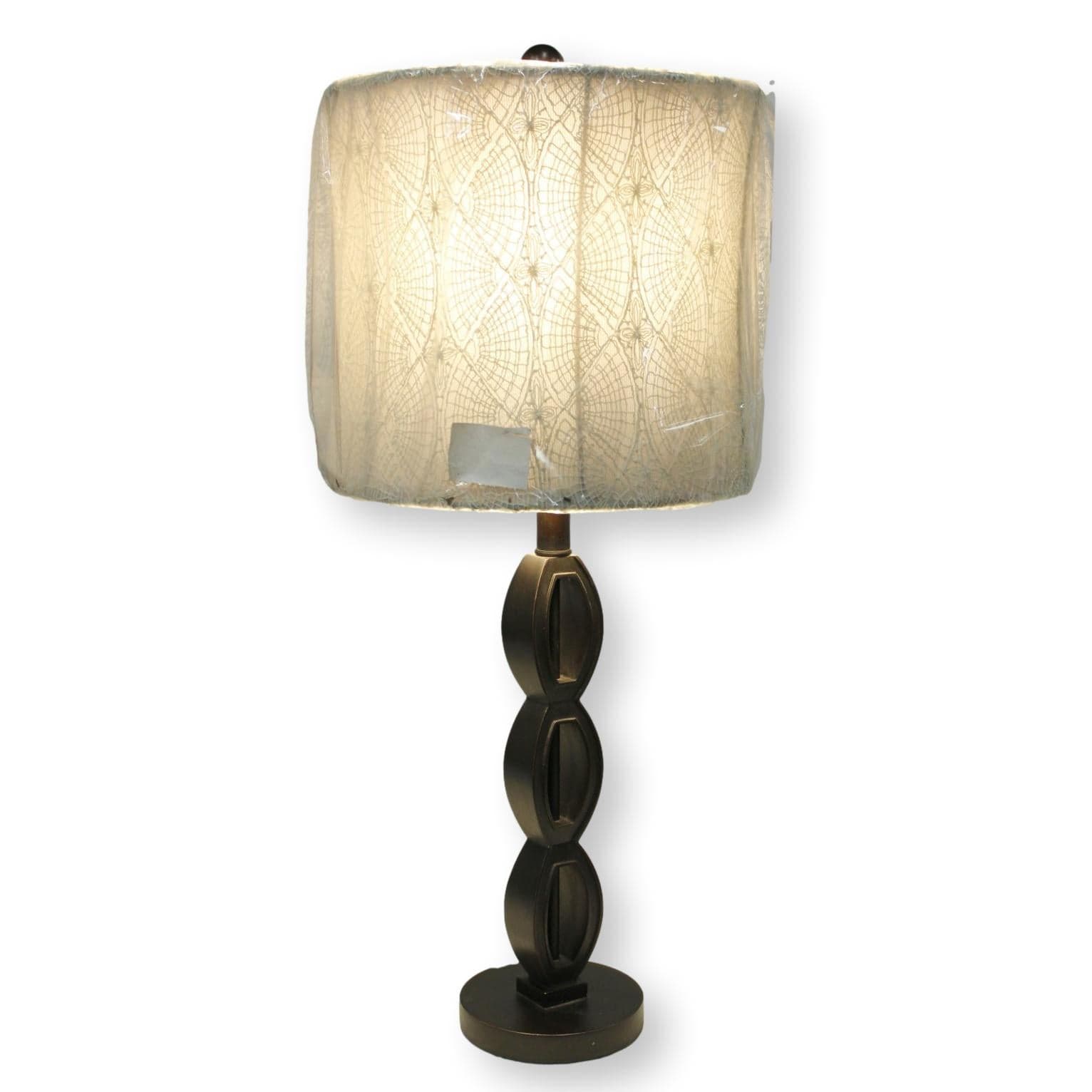 Dark Bronze Lamp w/Crochet Shade - Thumbnail 2