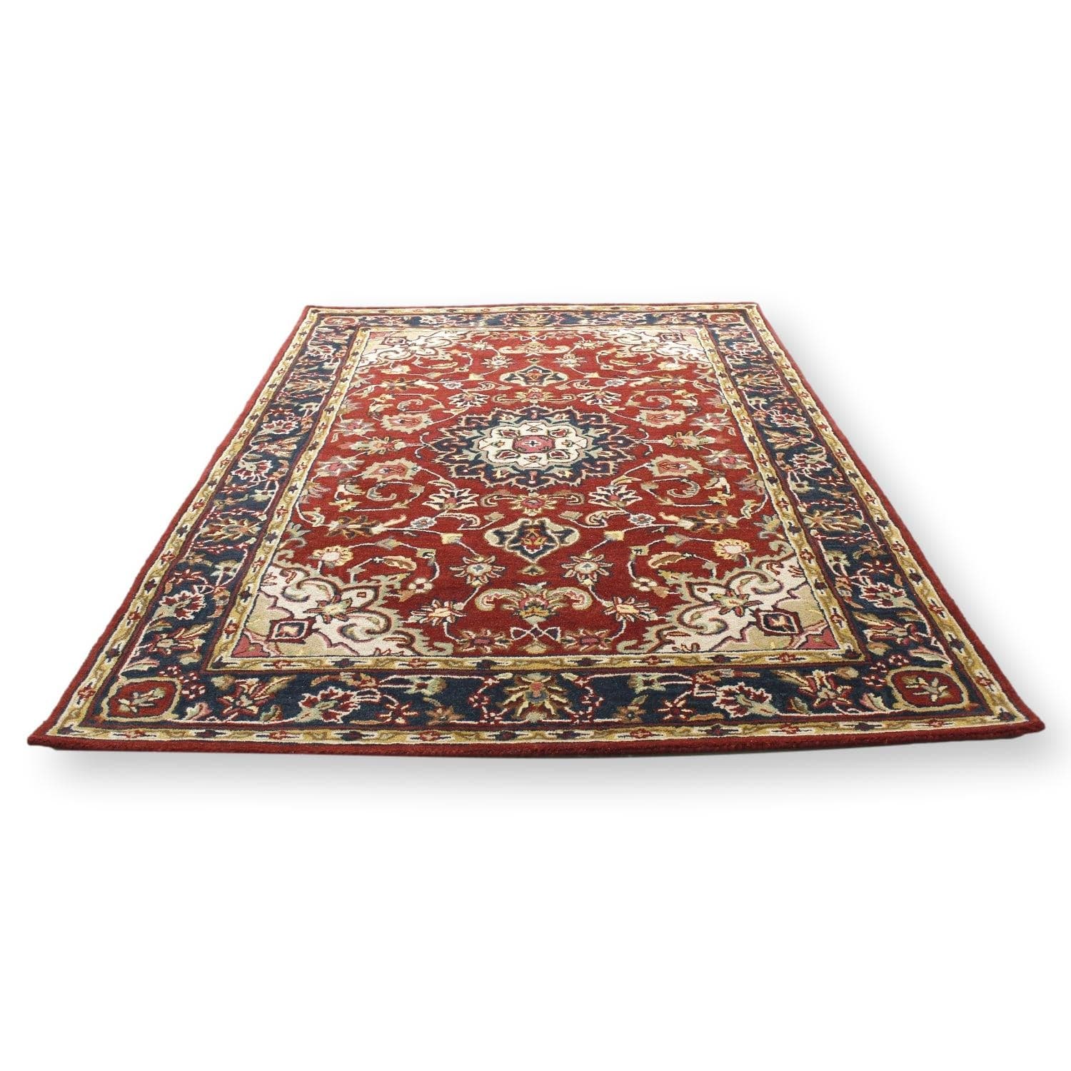 Safavieh 6' X 9' Burgundy & Navy Wool Area Rug - Image 1