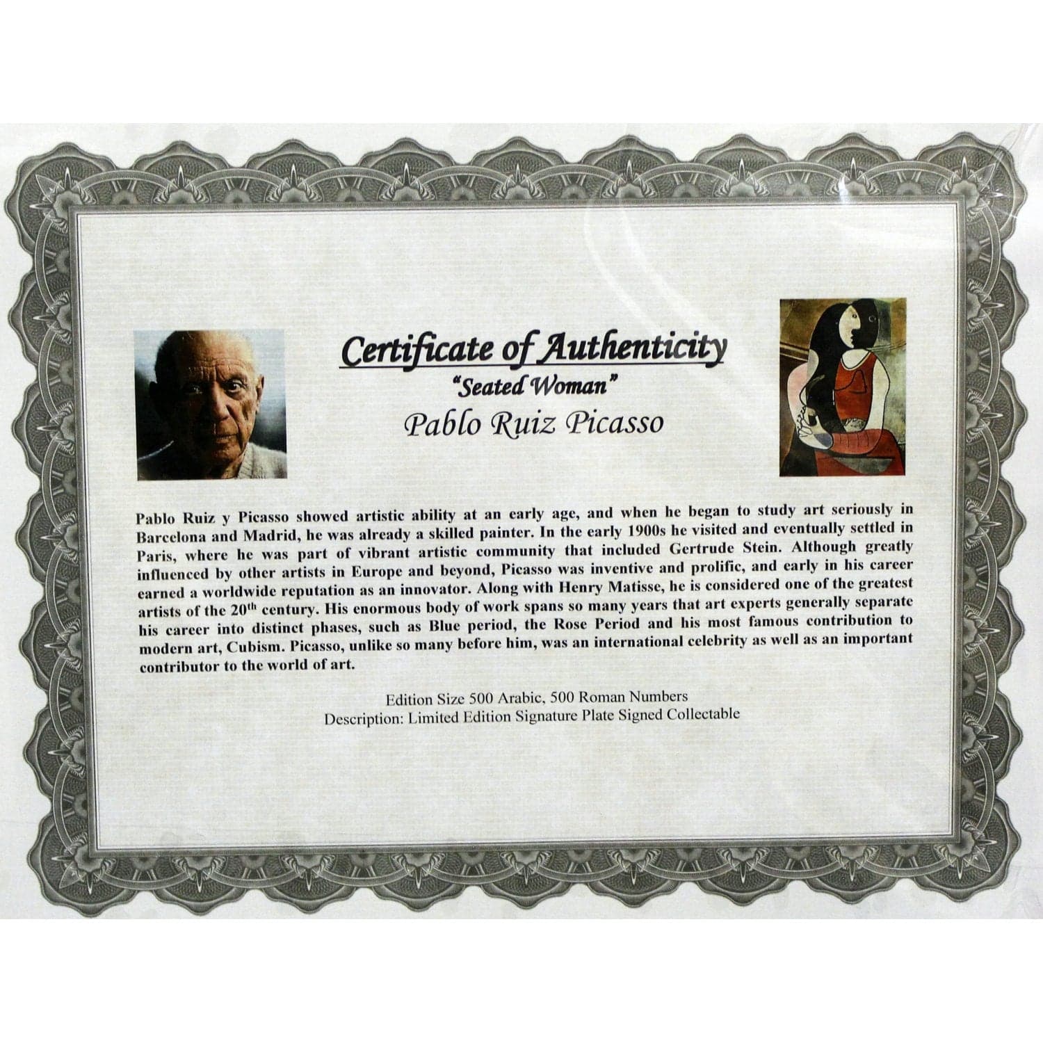 Gallery Framed Art Print 'Seated Woman' By Pablo Picasso - Thumbnail 3