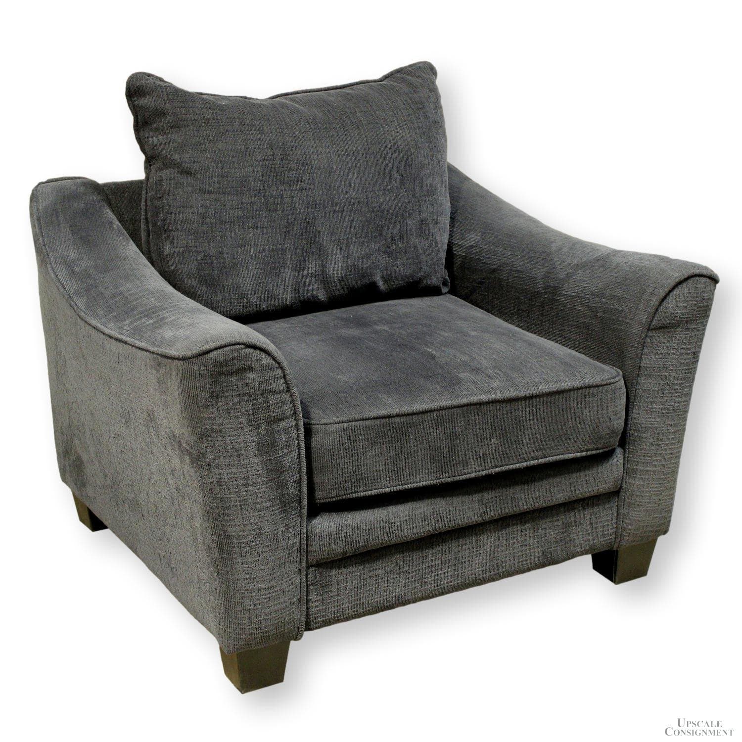 Haining Dark Blue Arm Chair - Dark Blue - Image 1