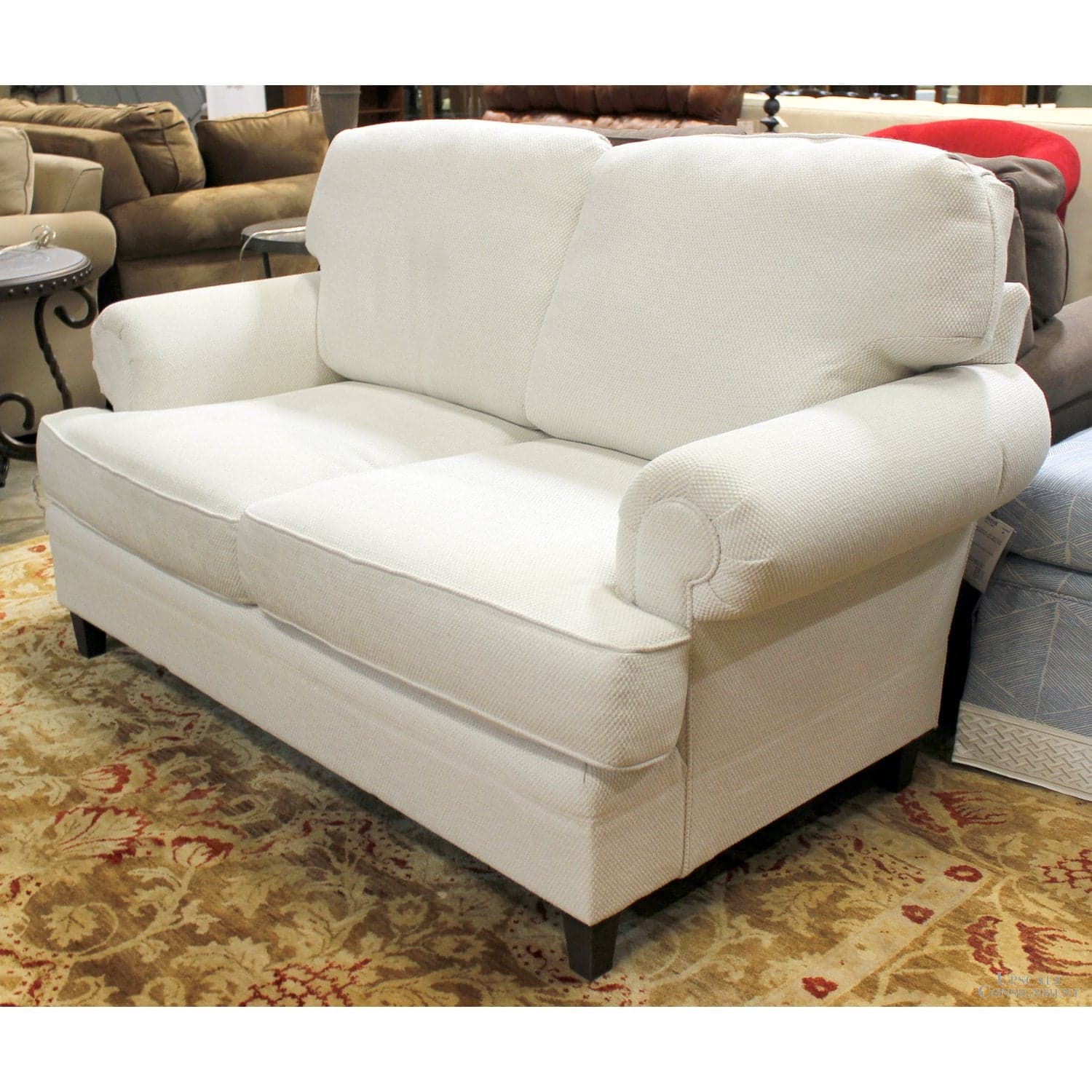Harden Furniture White Loveseat - White - Thumbnail 3